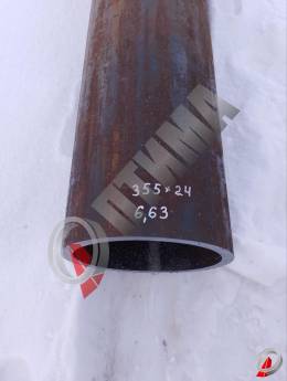 Труба стальная 355х24 фото со склада ООО &laquo;Оптима&raquo;