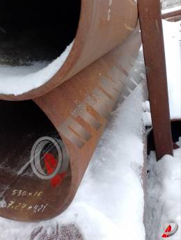 Труба стальная 530х16 фото со склада ООО &laquo;Оптима&raquo;