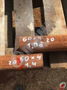Труба стальная 60х4 фото со склада ООО «Оптима»