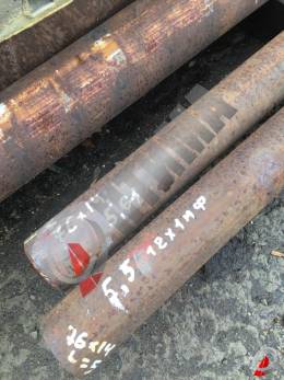 Труба стальная 76х14 фото со склада ООО «Оптима»